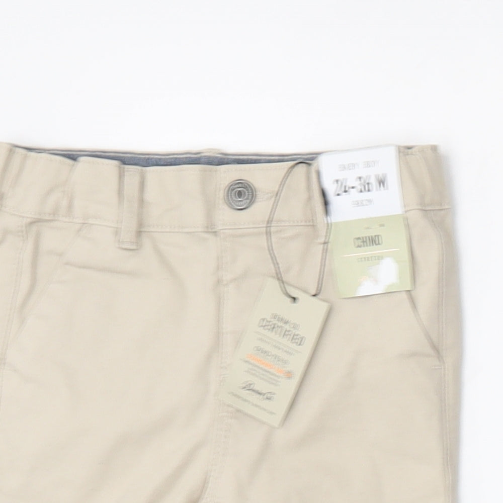 Primark Boys Beige  Cotton Chino Shorts Size 2-3 Years  Regular