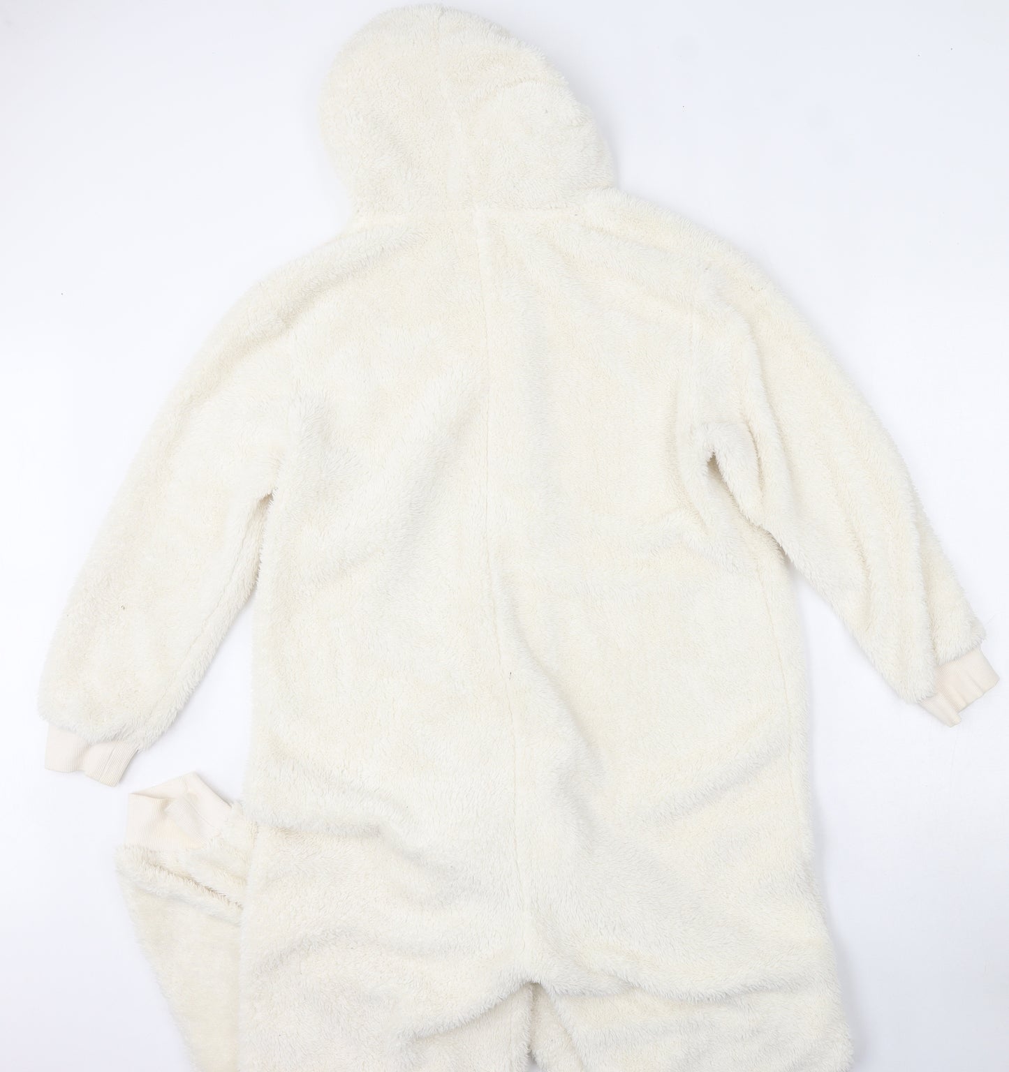 Matalan Womens White Solid Polyester  One Piece Size 12  Zip