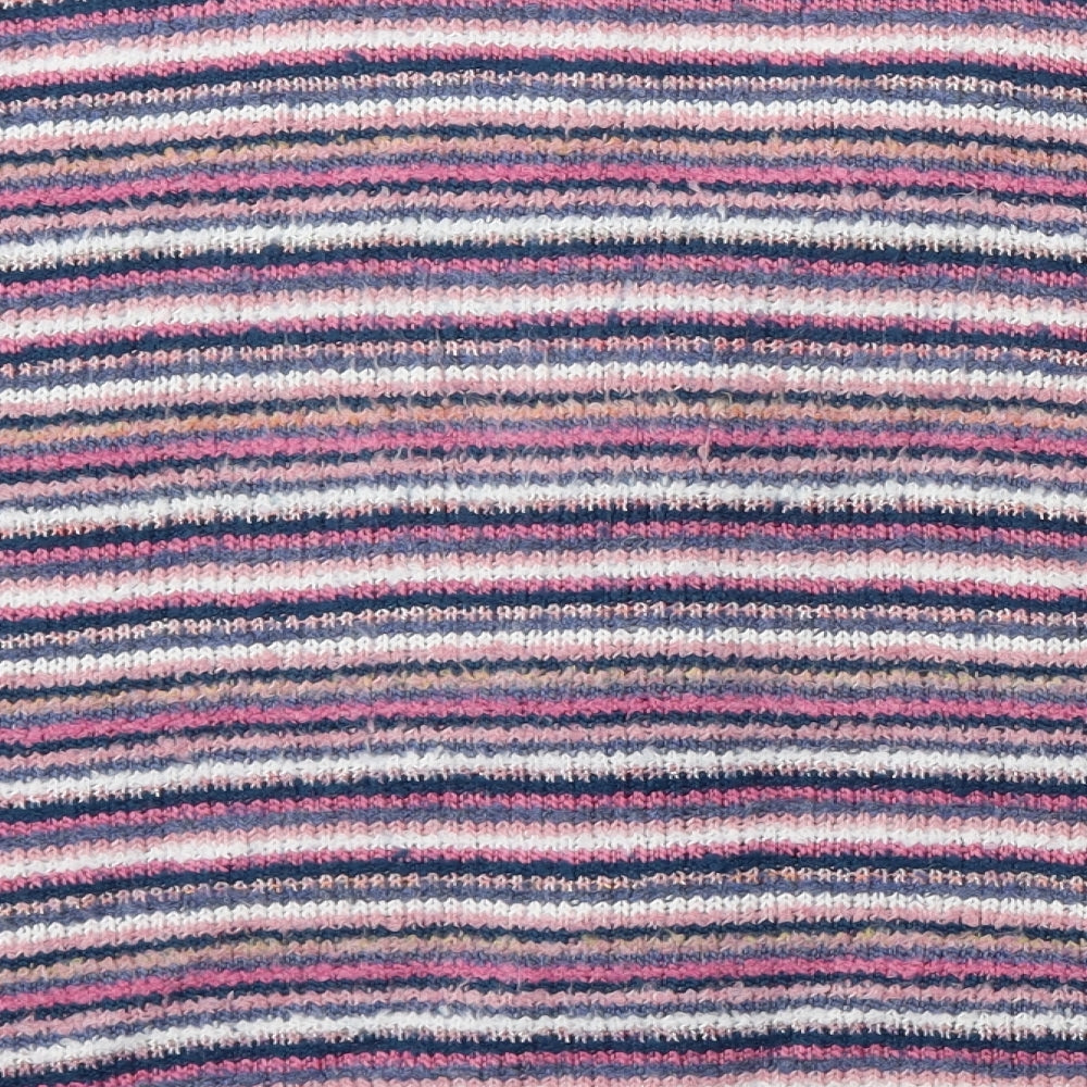 Per Una Womens Multicoloured Round Neck Striped Acrylic Cardigan Jumper Size XL