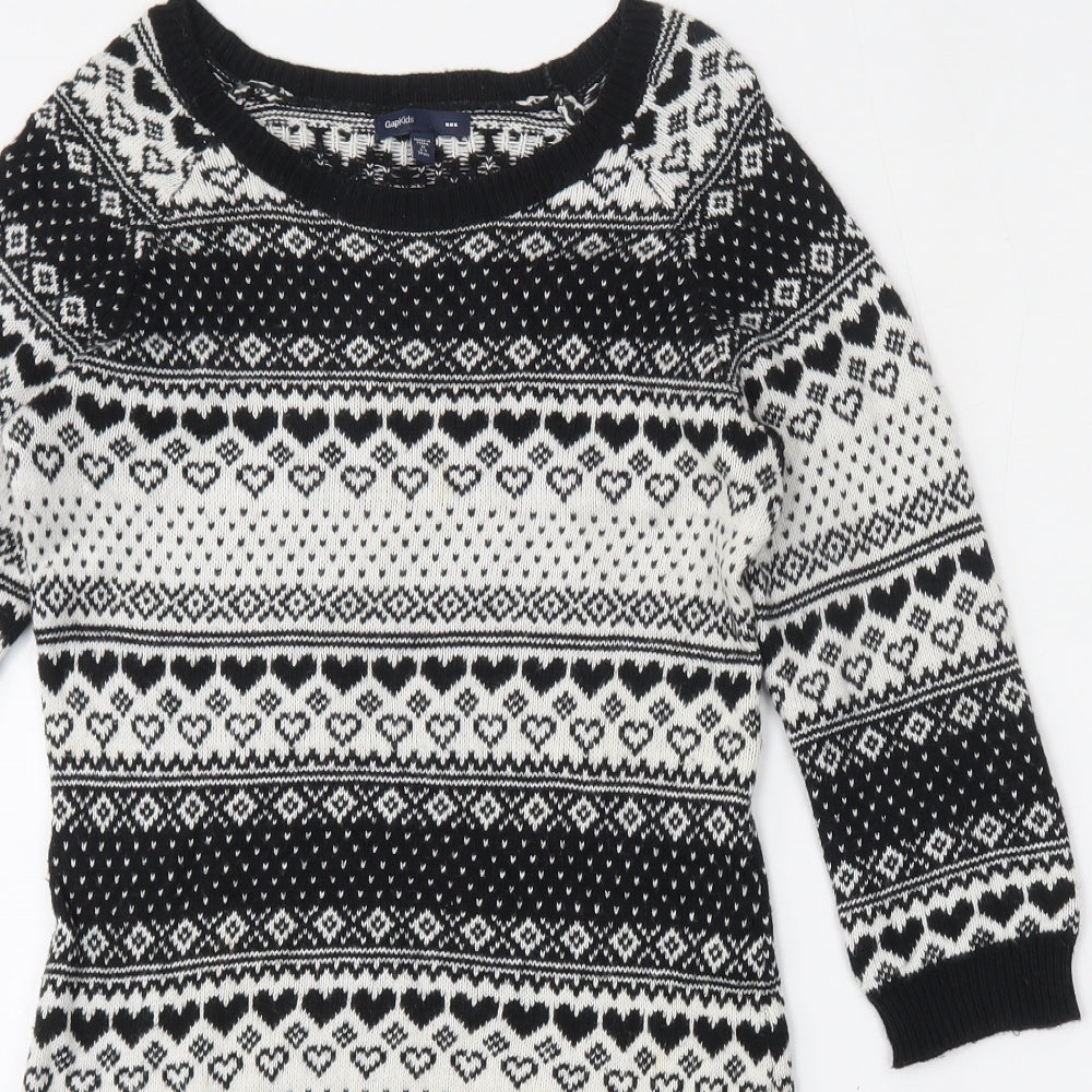 Gap Girls Multicoloured Geometric Cotton Shift  Size 8-9 Years  Round Neck
