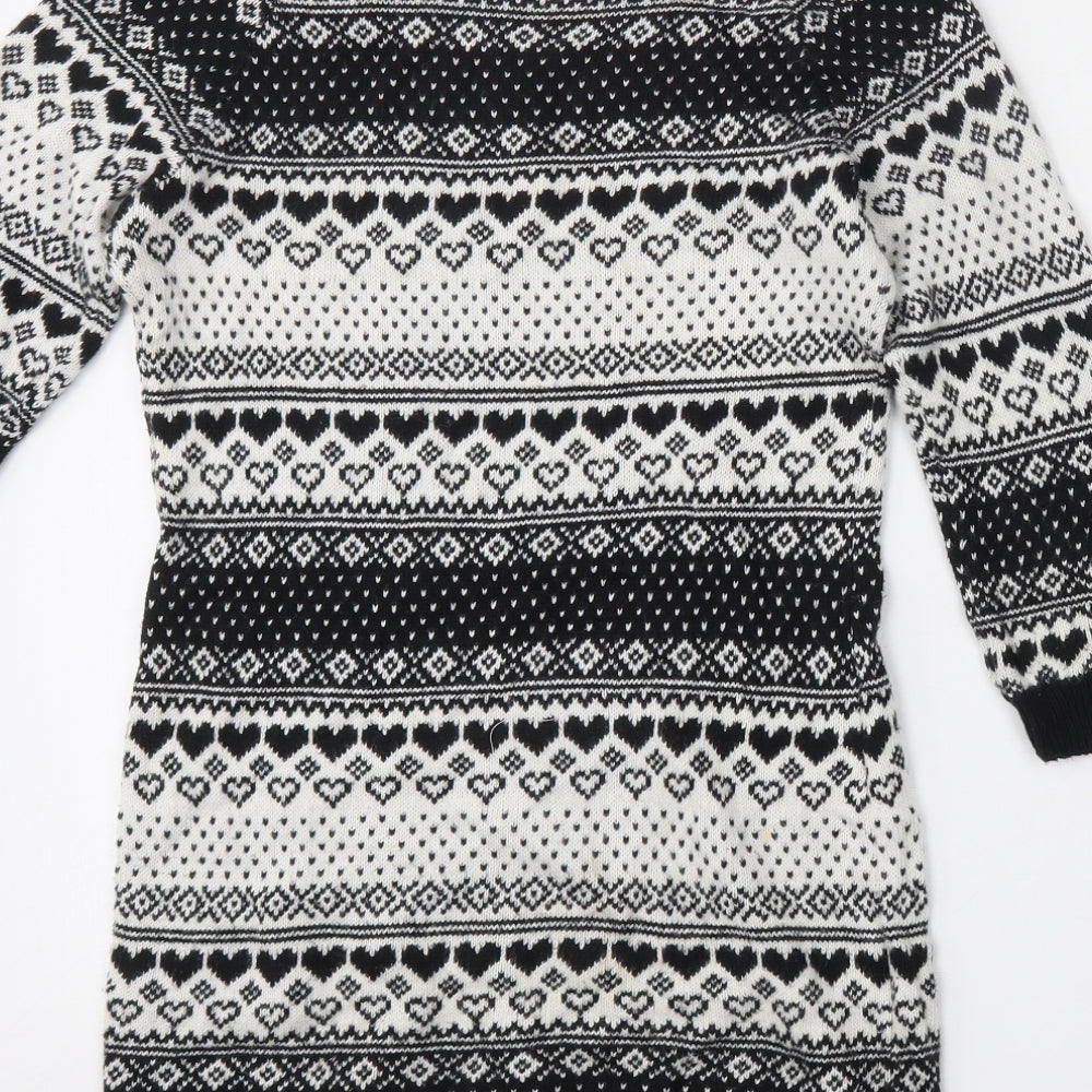Gap Girls Multicoloured Geometric Cotton Shift  Size 8-9 Years  Round Neck