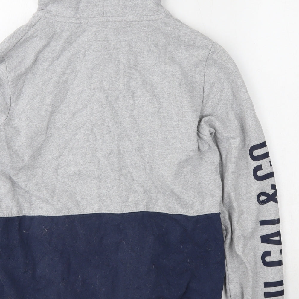 SoulCal&Co Boys Grey  Cotton Full Zip Hoodie Size 13 Years  Zip