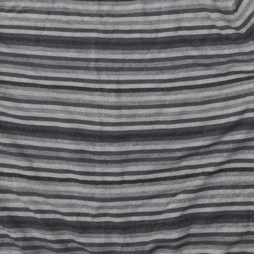 Per Una Womens Multicoloured Round Neck Striped Acrylic Pullover Jumper Size 14