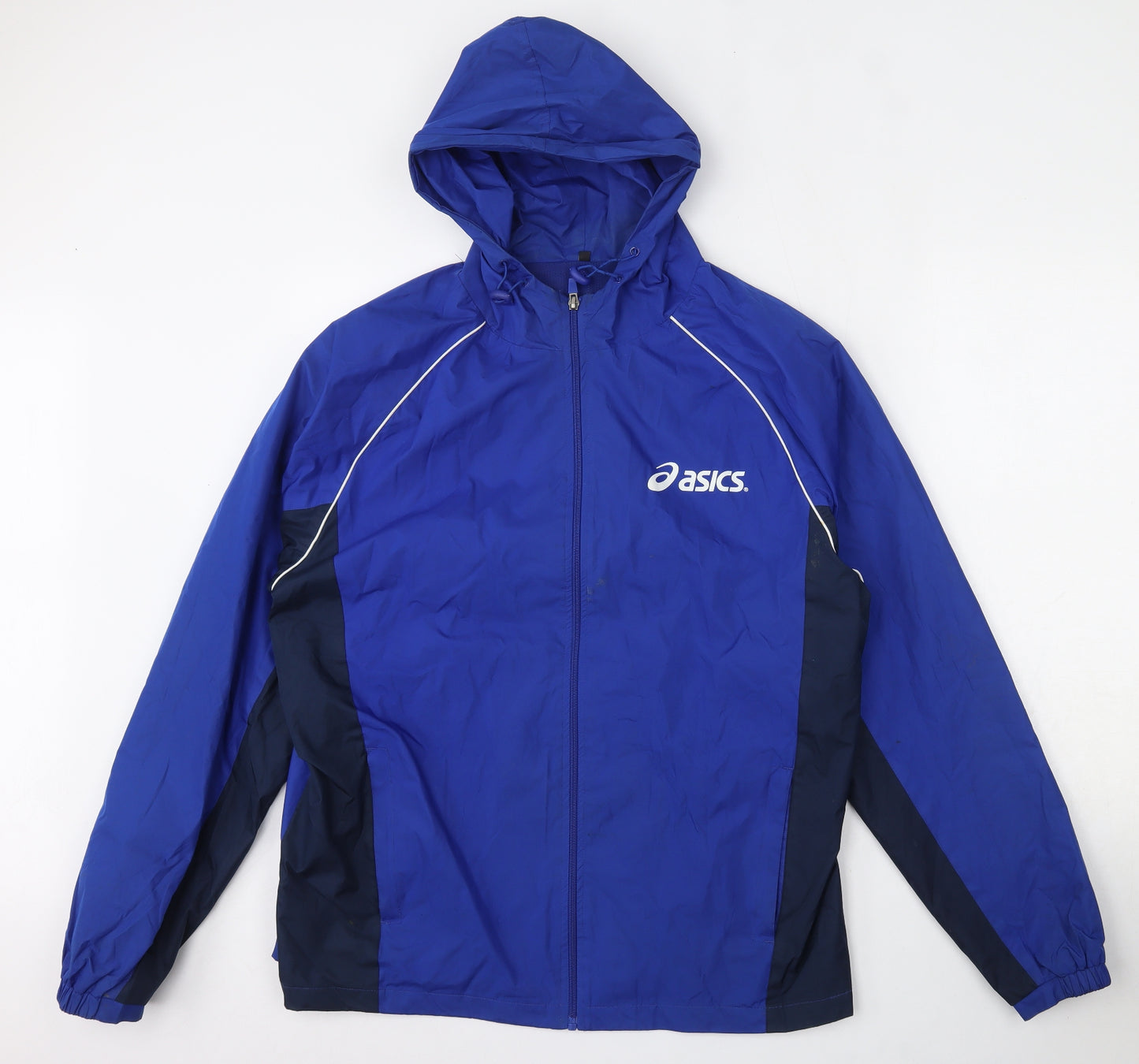ASICS Mens Blue   Windbreaker Jacket Size L  Zip