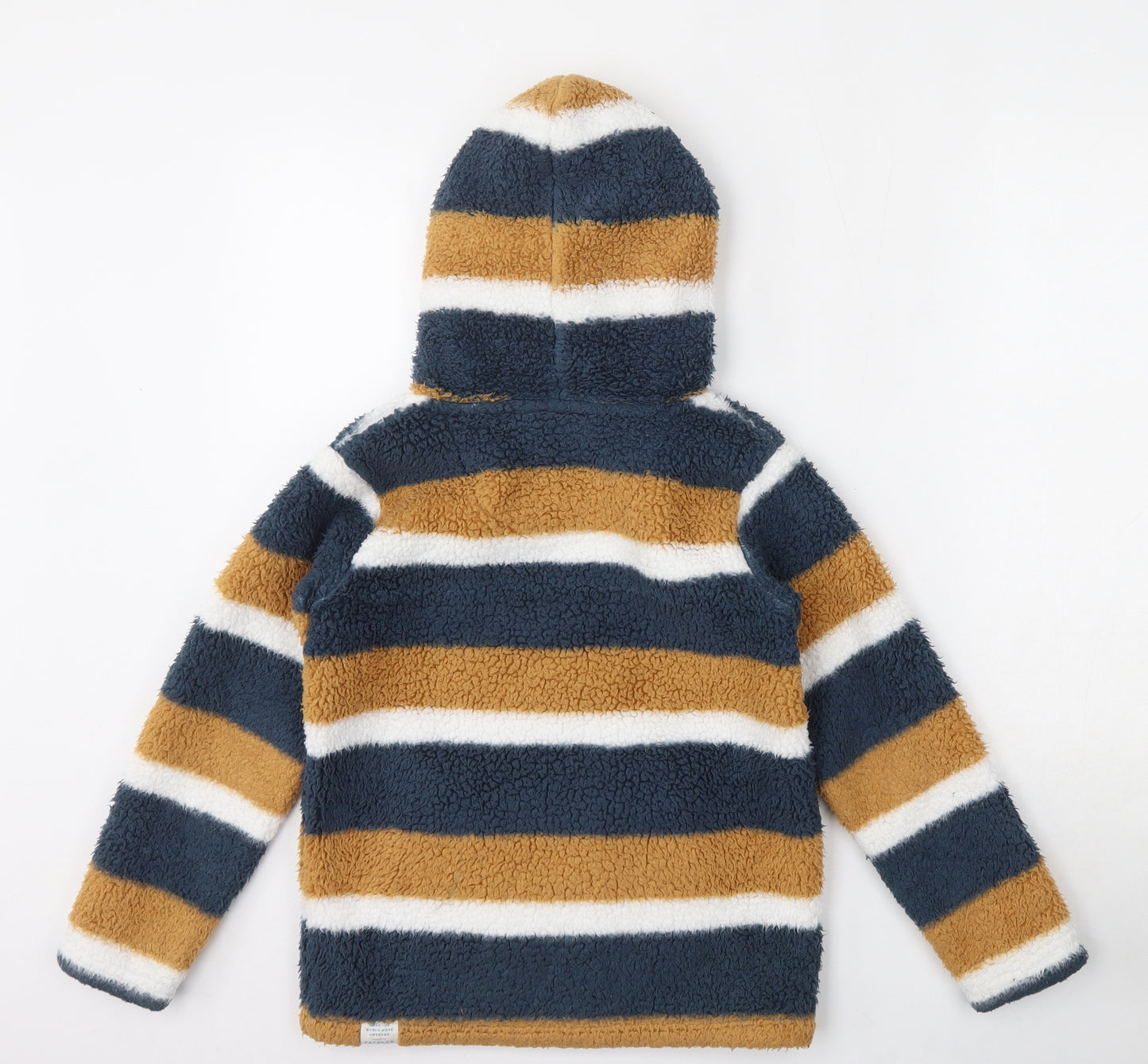 Fat Face Boys Multicoloured Striped Polyester Pullover Hoodie Size 8-9 Years  Zip