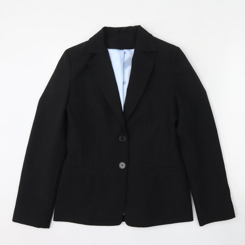New Look Womens Black  Polyester Jacket Suit Jacket Size 10