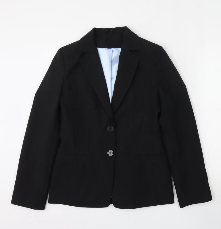 New Look Womens Black Polyester Jacket Suit Jacket Size 10