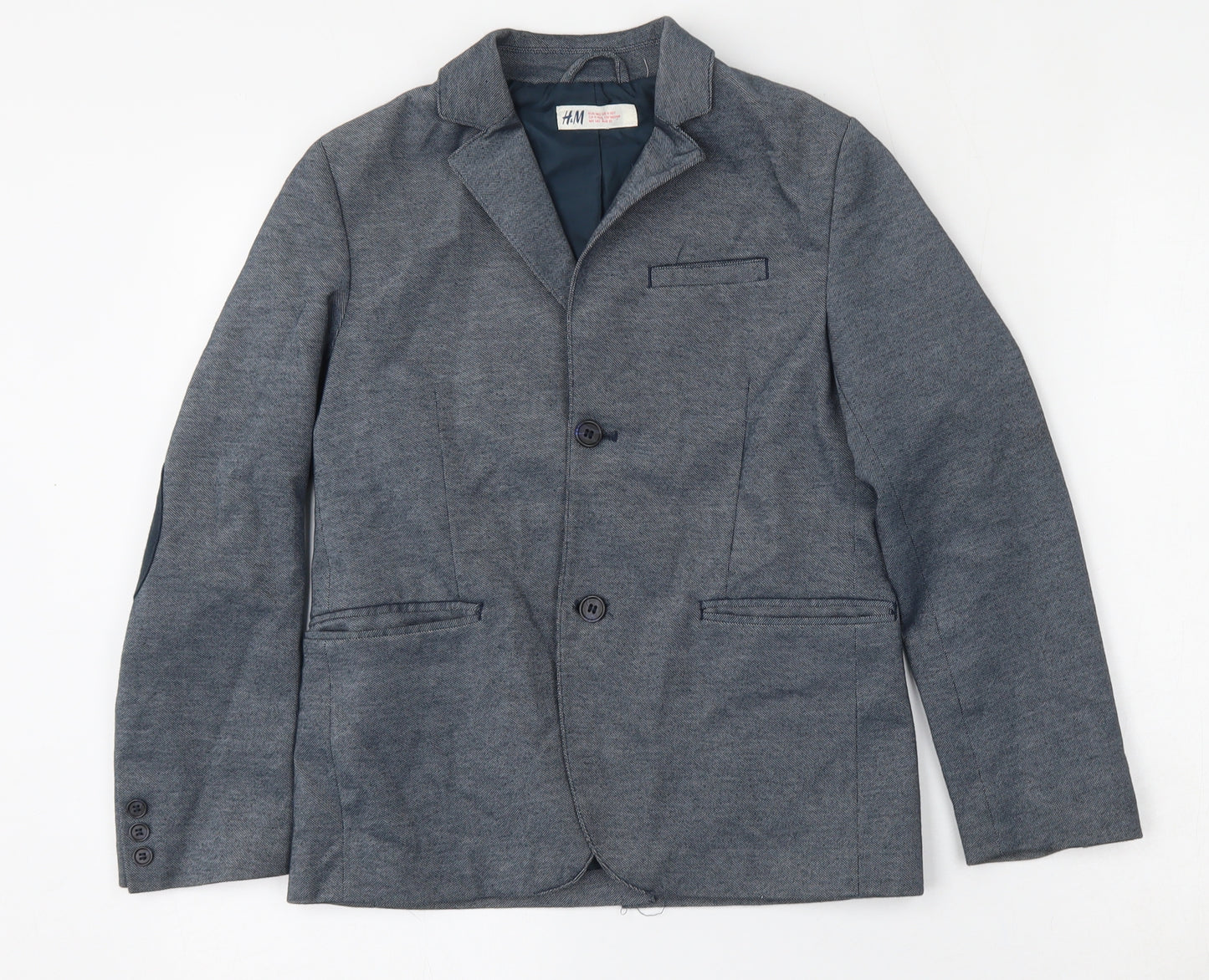 H&M Boys Blue   Overcoat Jacket Size 9-10 Years  Button - Blazer, Suit Jacket