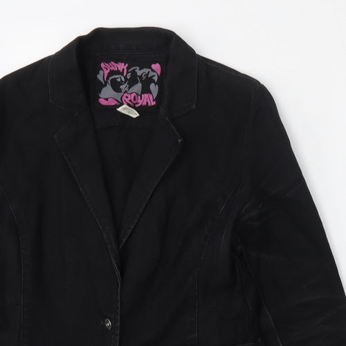Punk Royal Womens Black   Jacket  Size S  Button