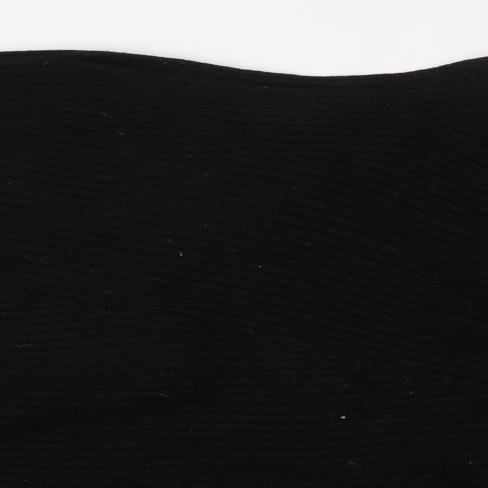 Dorothy Perkins Womens Black Boat Neck  Acrylic Pullover Jumper Size M