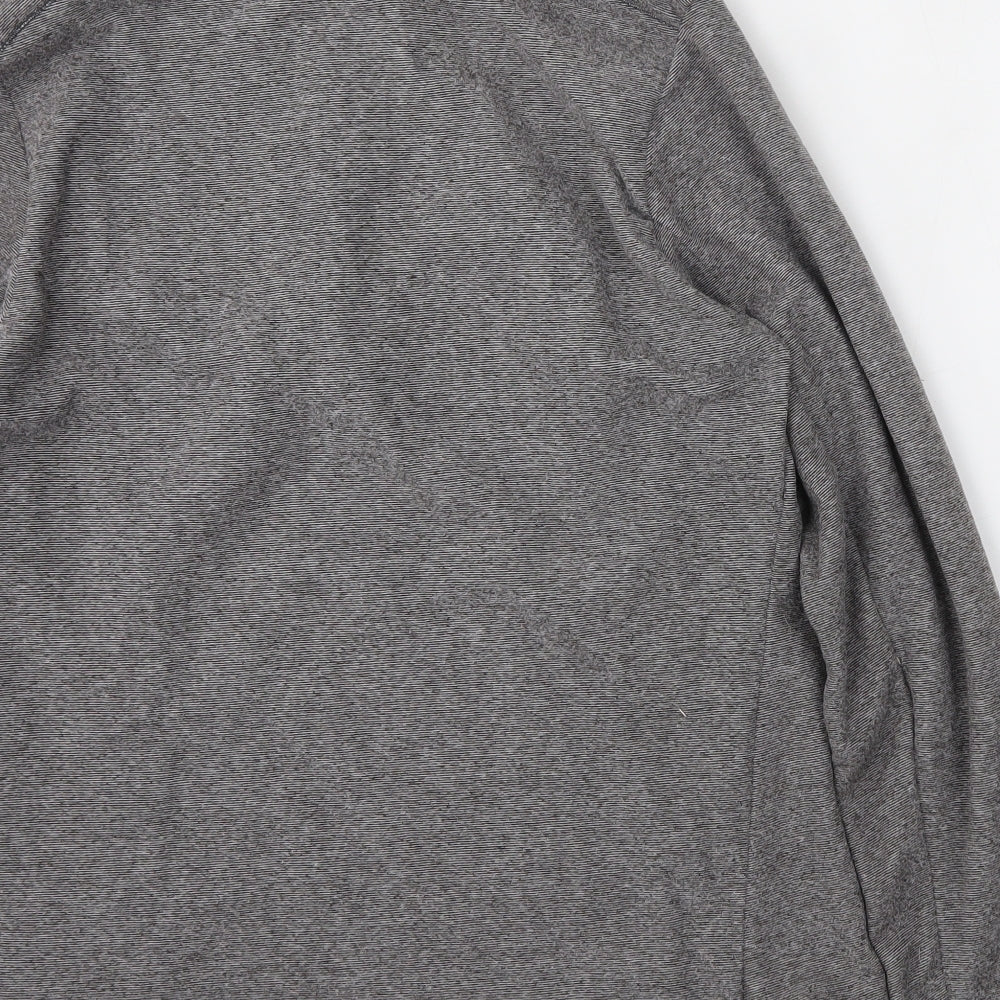 DECATHLON Womens Multicoloured Striped Elastane Pullover Sweatshirt Size L  Zip