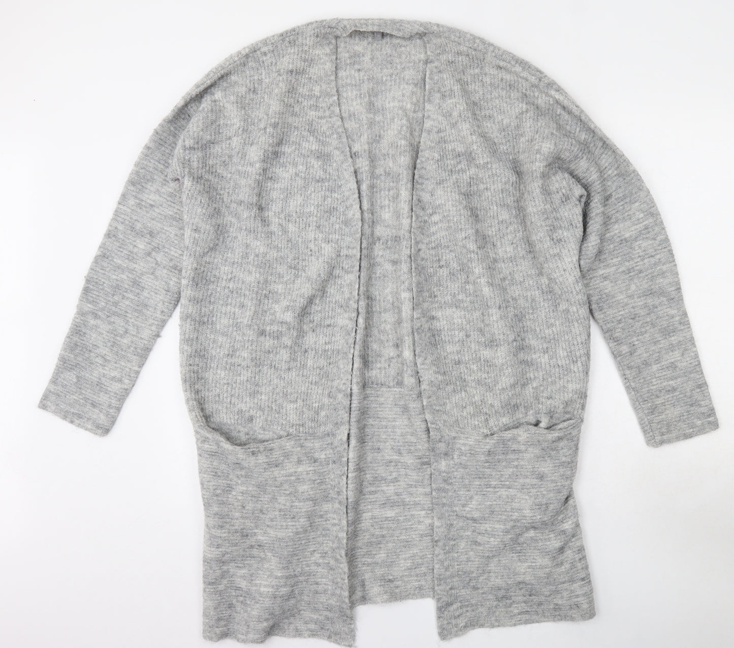 NEXT Womens Grey Round Neck  Acrylic Cardigan Jumper Size 12