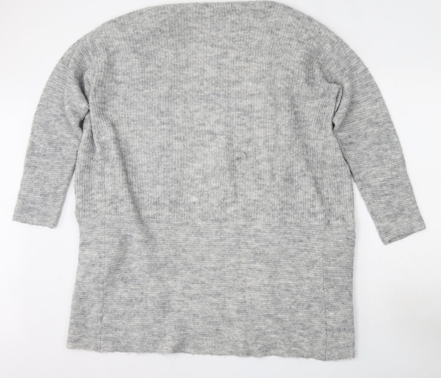 NEXT Womens Grey Round Neck  Acrylic Cardigan Jumper Size 12