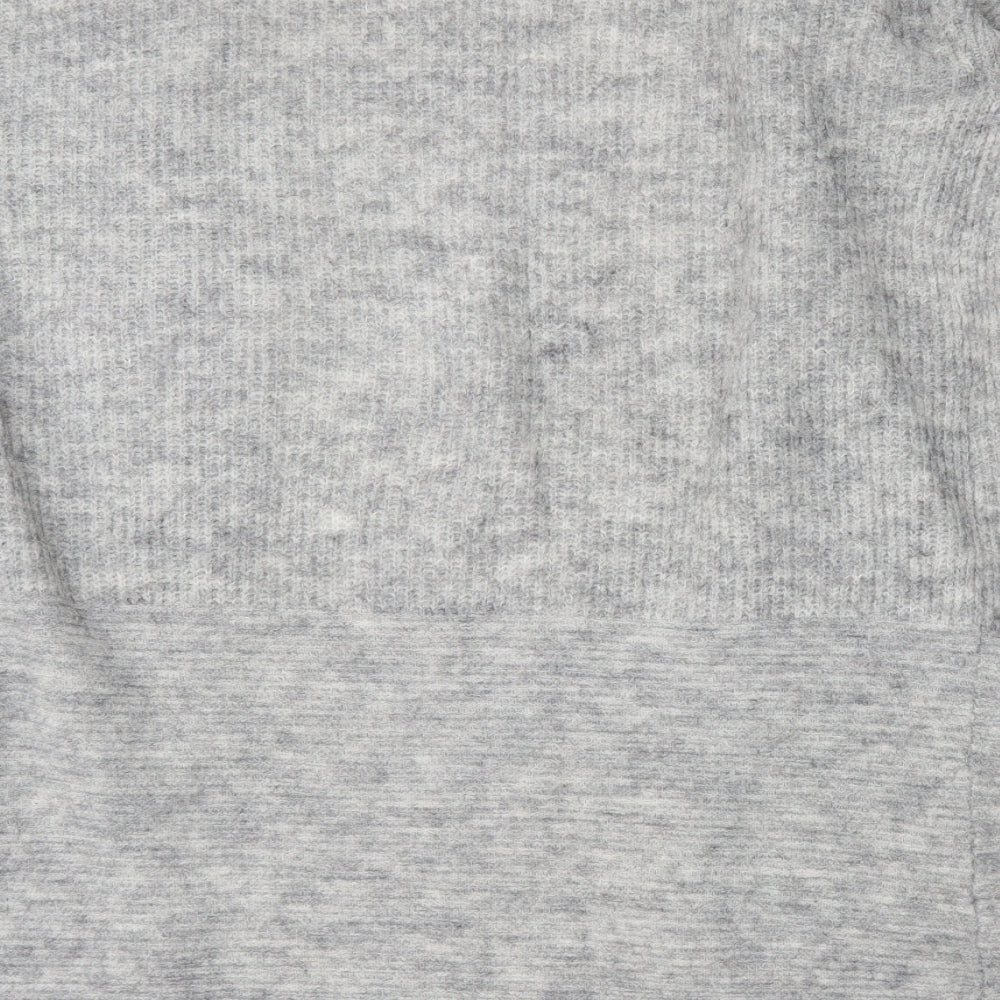 NEXT Womens Grey Round Neck  Acrylic Cardigan Jumper Size 12