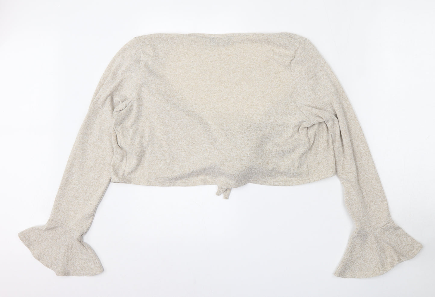 Dorothy Perkins Womens Beige V-Neck  Polyester Cardigan Jumper Size 16