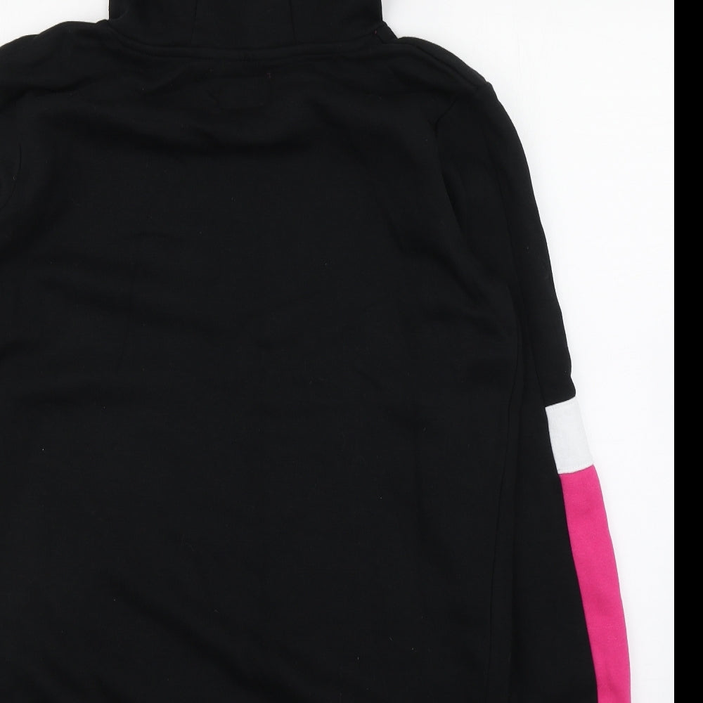 Henleys Womens Black  Cotton Pullover Hoodie Size 16