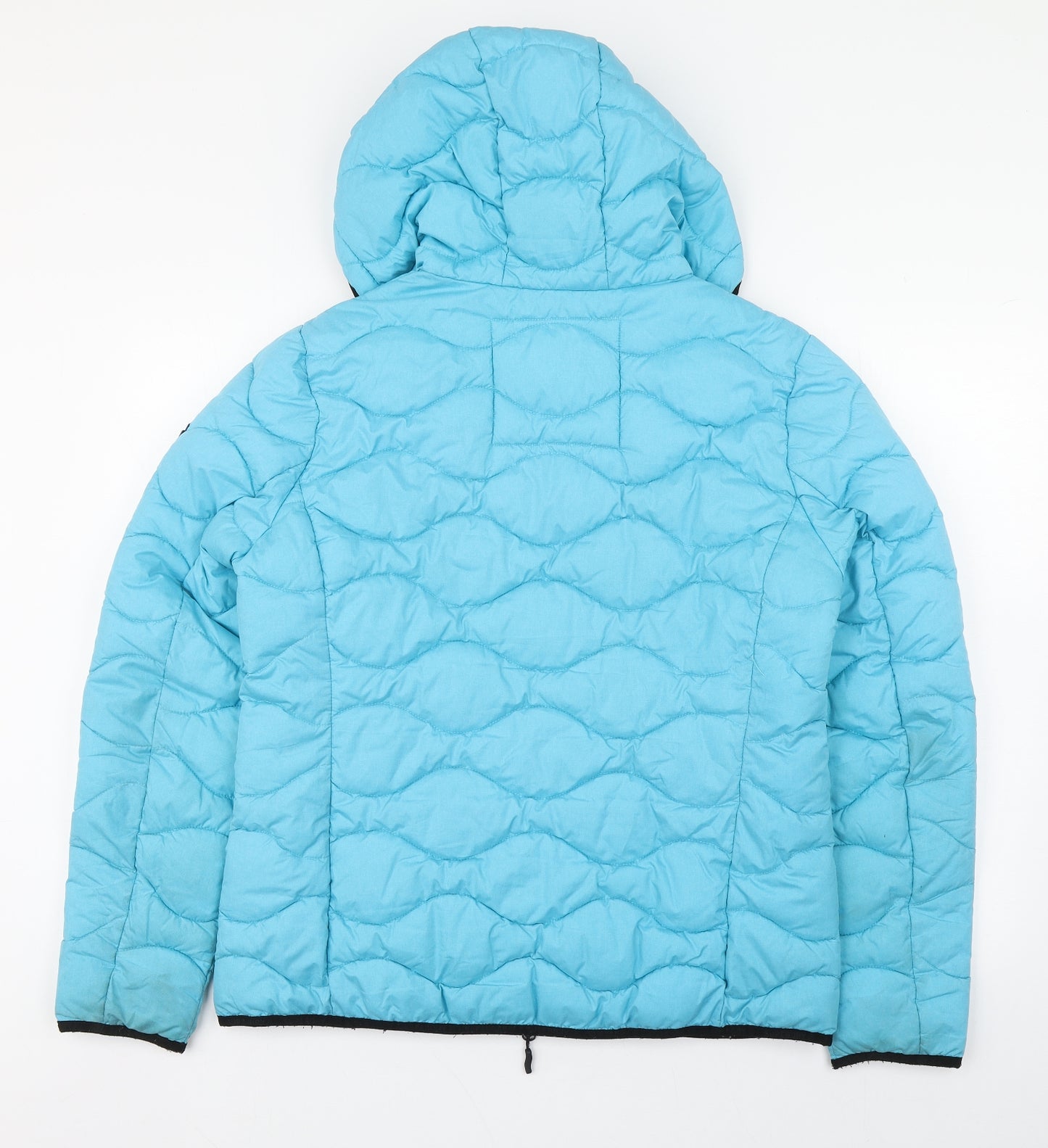 Superdry Womens Blue   Quilted Coat Size 16  Zip