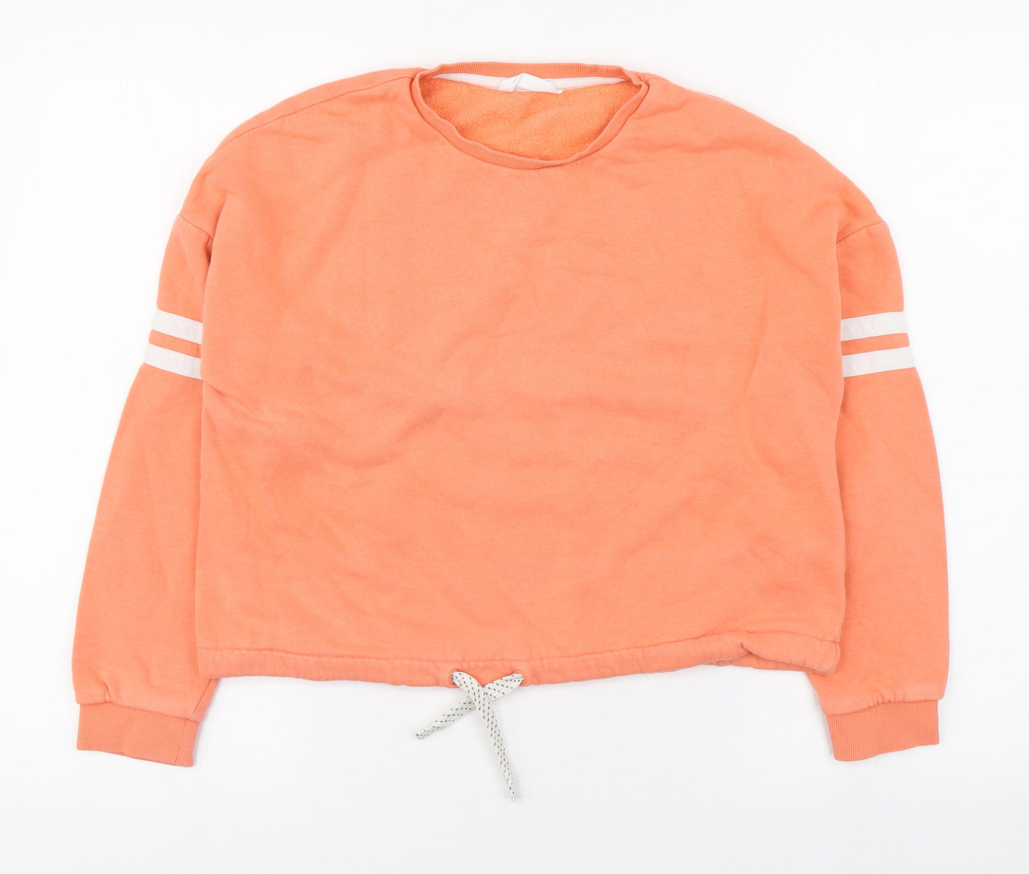Marks and Spencer Girls Orange  Cotton Pullover Sweatshirt Size 12-13 Years  Pullover