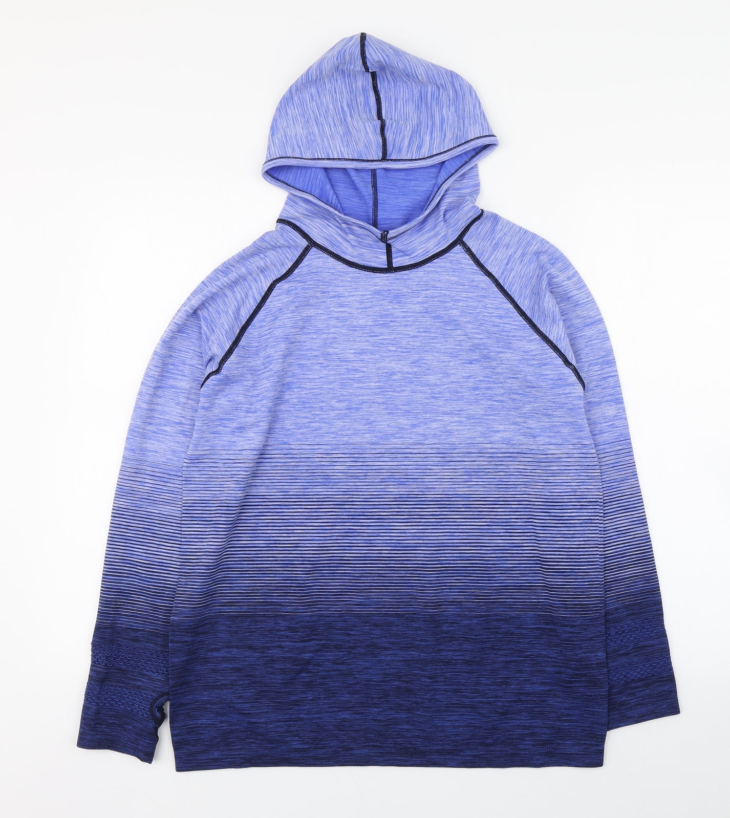 Dunnes Stores Womens Blue  Nylon Pullover Hoodie Size L  Pullover