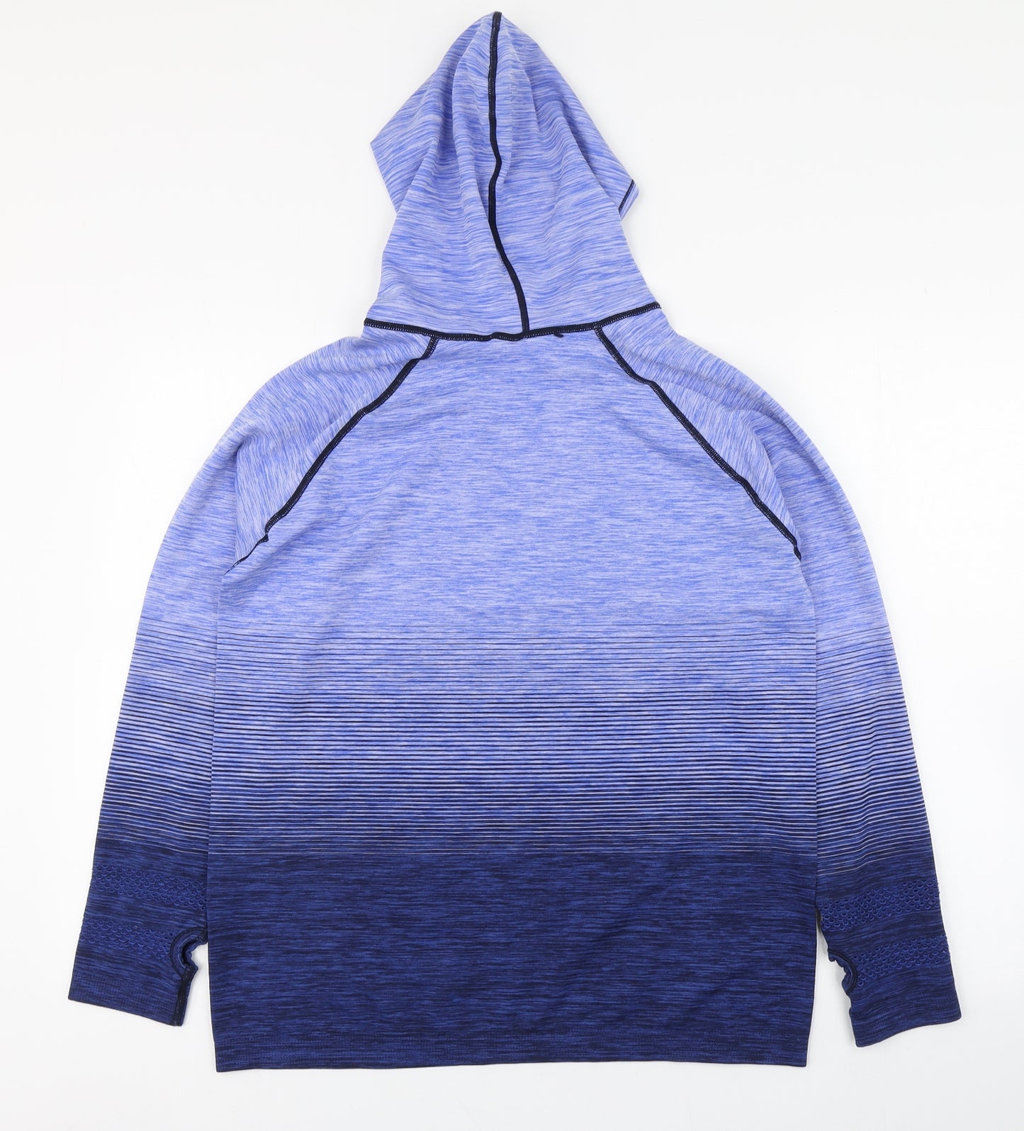 Dunnes Stores Womens Blue  Nylon Pullover Hoodie Size L  Pullover