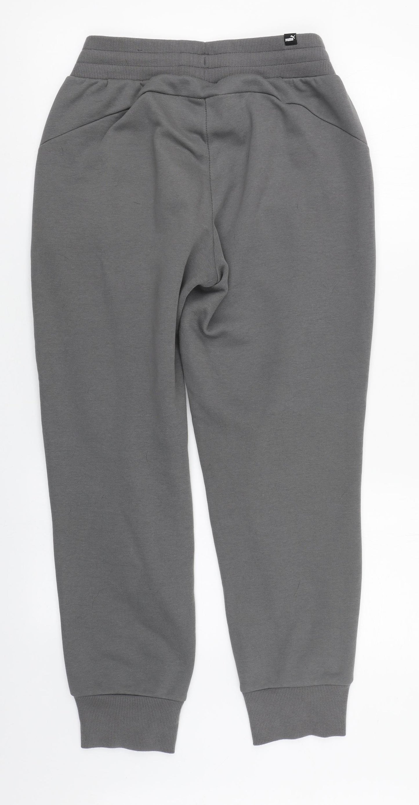 PUMA Womens Grey  Cotton Jogger Trousers Size S  Regular