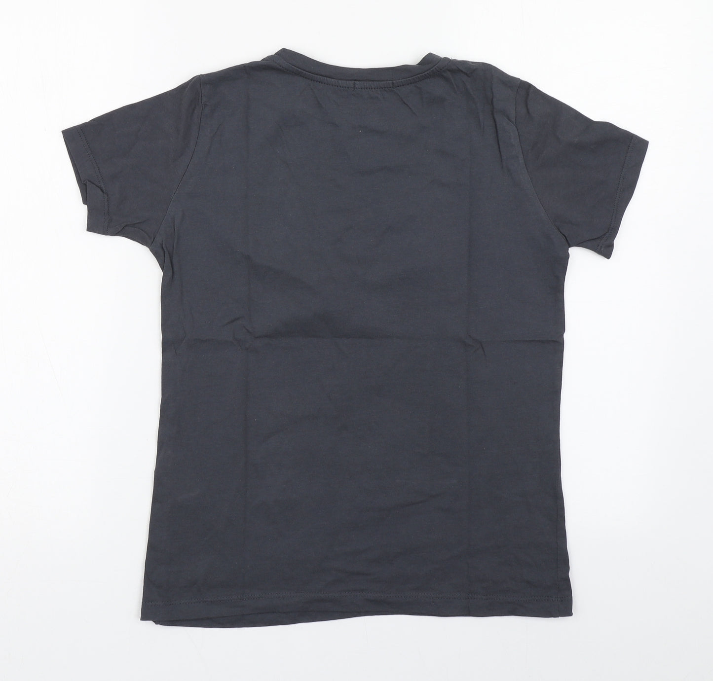 Stradivarius Womens Grey  Cotton Basic T-Shirt Size XS Round Neck - Pegasus