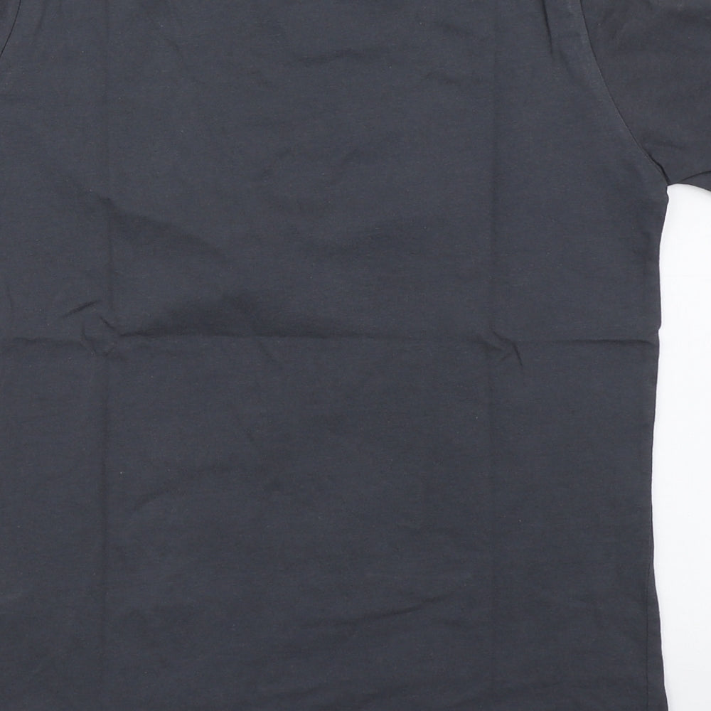 Stradivarius Womens Grey  Cotton Basic T-Shirt Size XS Round Neck - Pegasus