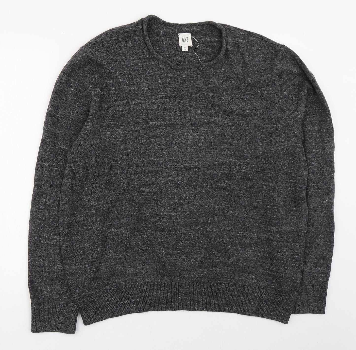 Gap Mens Grey Round Neck  Cotton Pullover Jumper Size XL