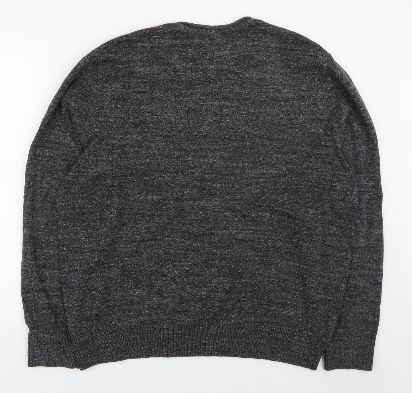 Gap Mens Grey Round Neck  Cotton Pullover Jumper Size XL