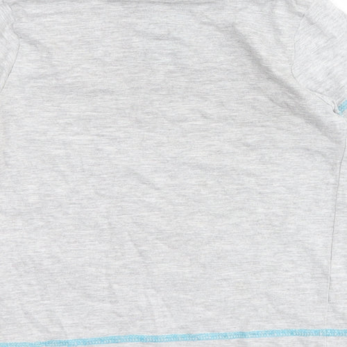 F&F Boys Grey  Cotton Pullover T-Shirt Size 2-3 Years Crew Neck Pullover