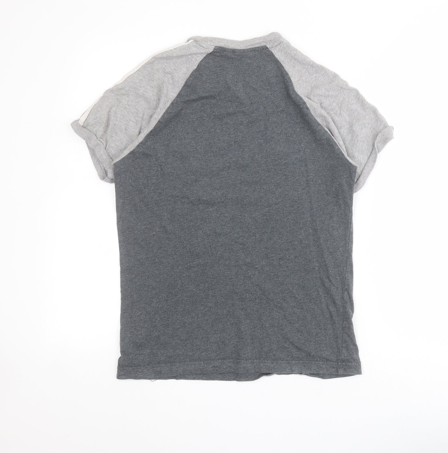 adidas Womens Grey  100% Cotton Basic T-Shirt Size S Crew Neck