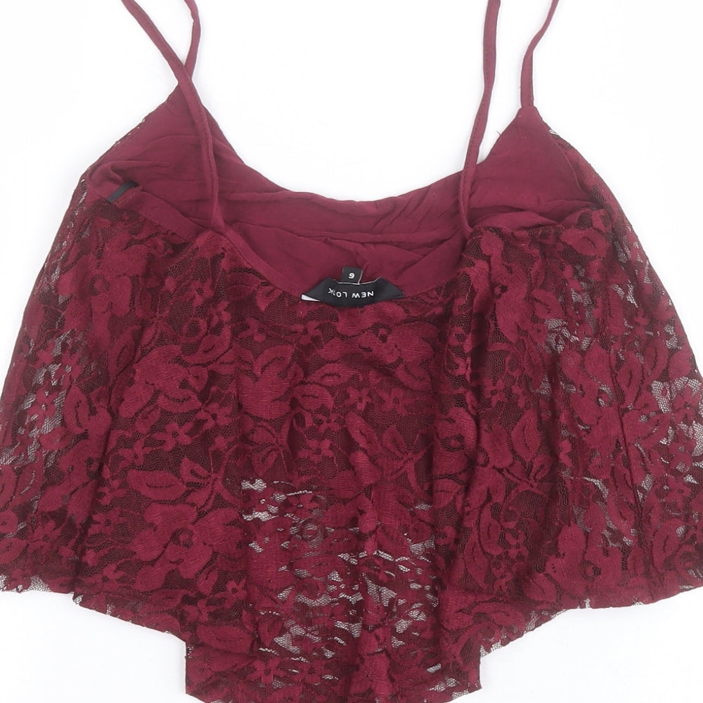 New Look Womens Purple  Polyester Camisole Tank Size 6 Round Neck