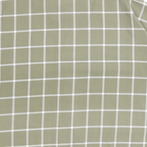 Primark Womens Green Check Polyester Basic Blouse Size 6 Round Neck