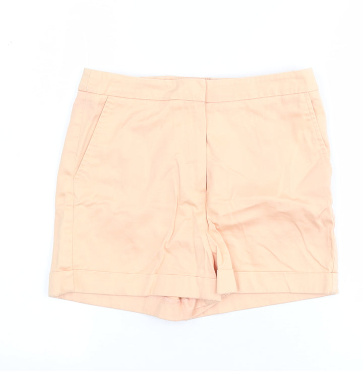 Love Label Womens Orange Cotton Chino Shorts Size 8 L3 in Regular Zip