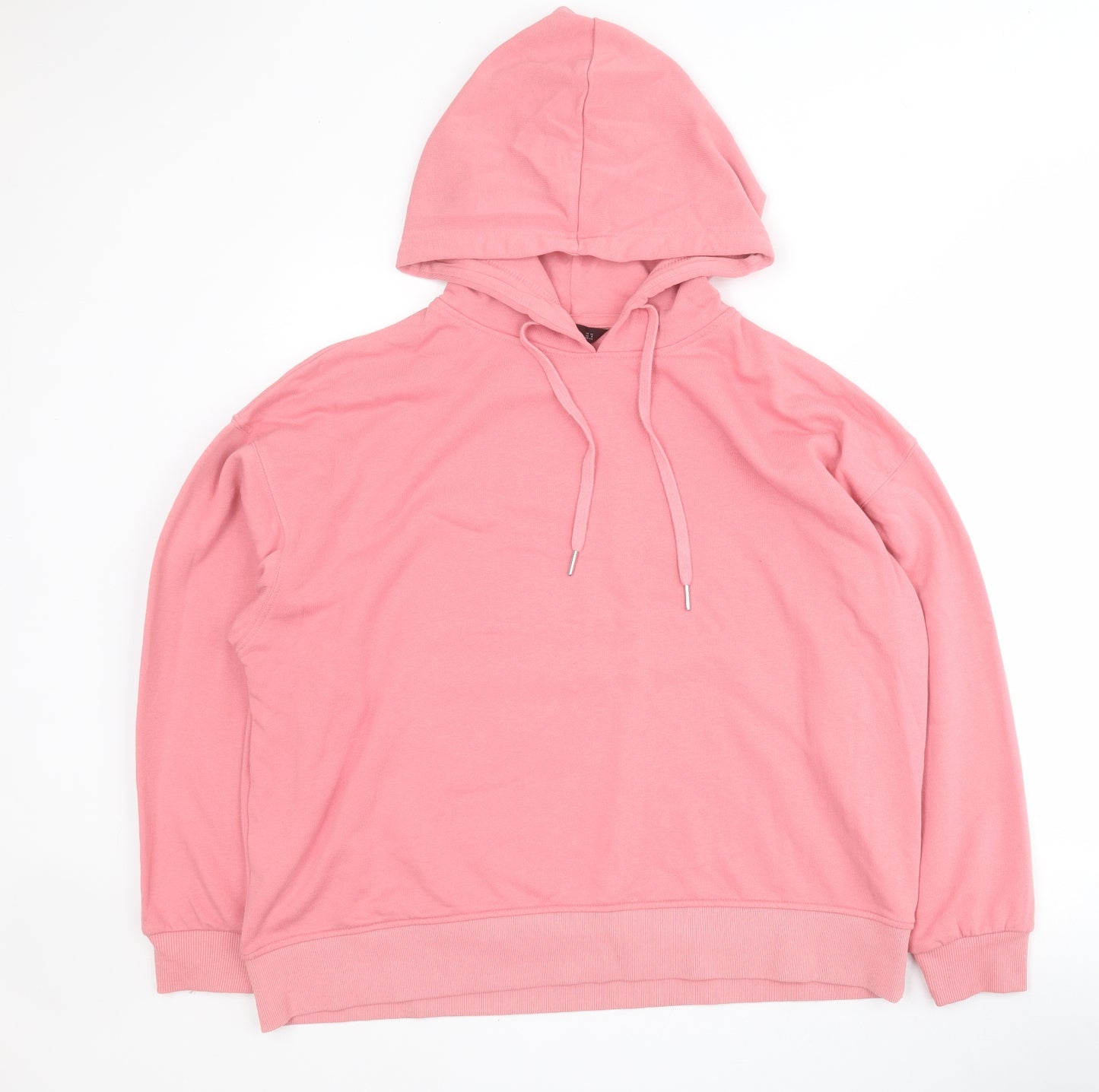 F&F Womens Pink  Cotton Pullover Hoodie Size 12  Pullover