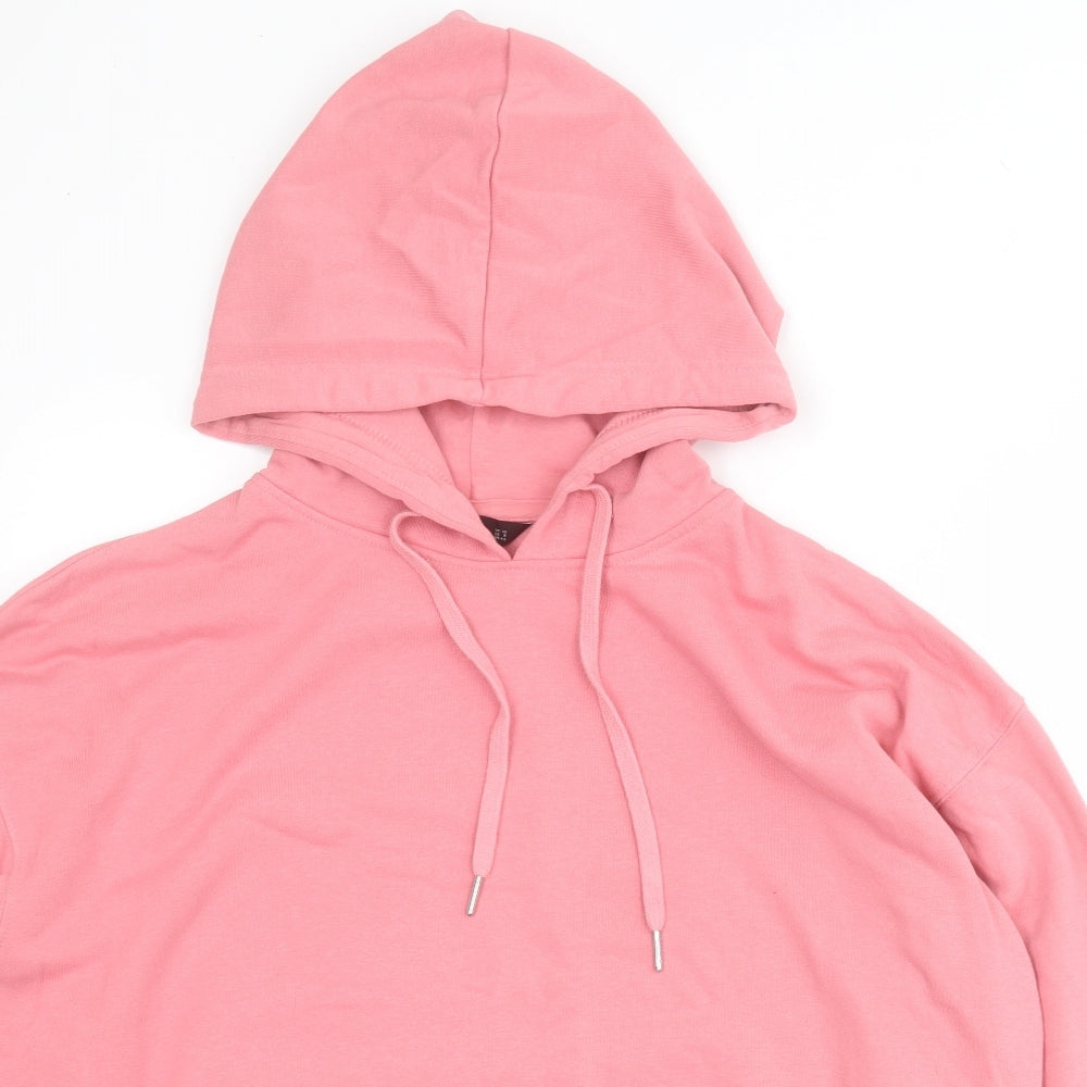 F&F Womens Pink  Cotton Pullover Hoodie Size 12  Pullover