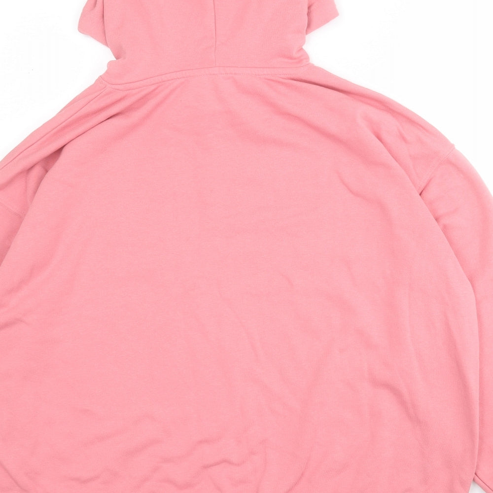 F&F Womens Pink  Cotton Pullover Hoodie Size 12  Pullover