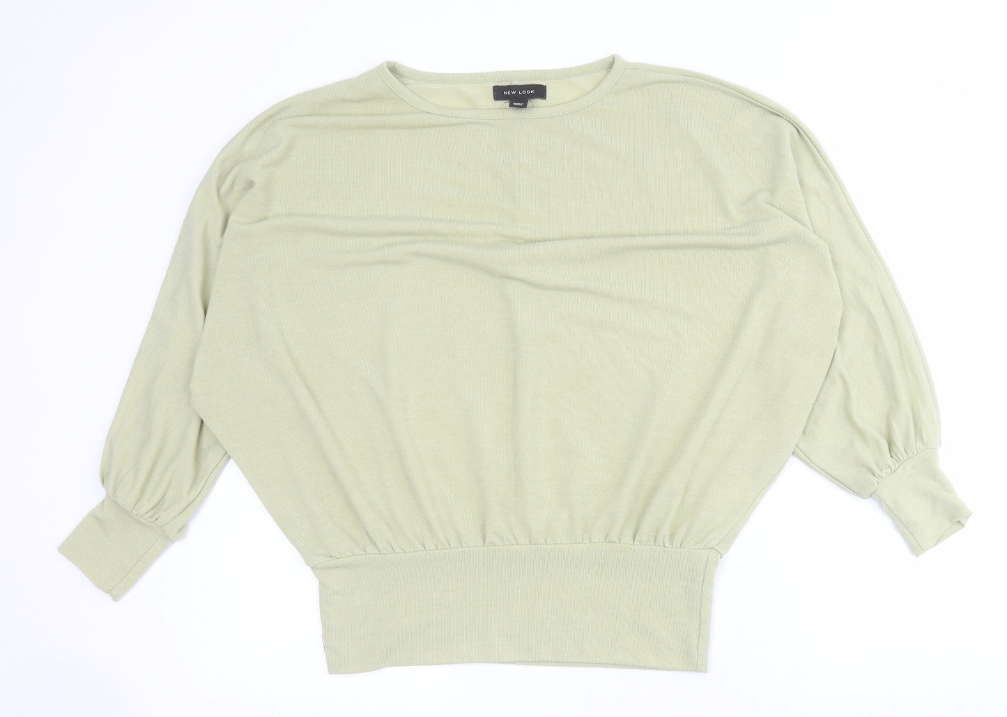 New Look Womens Green  Polyester Basic T-Shirt Size S Round Neck