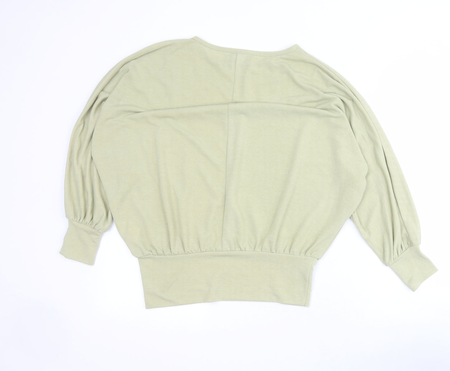 New Look Womens Green  Polyester Basic T-Shirt Size S Round Neck