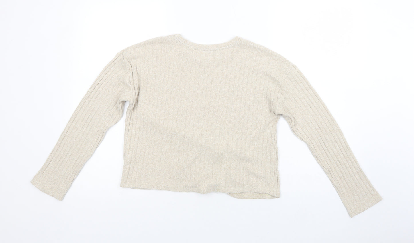 George Girls Beige Crew Neck  Viscose Pullover Jumper Size 11-12 Years  Pullover - Pudsey Crew