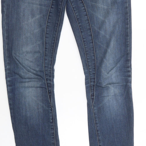Timezone Mens Blue  Cotton Skinny Jeans Size 30 in L34 in Regular Button