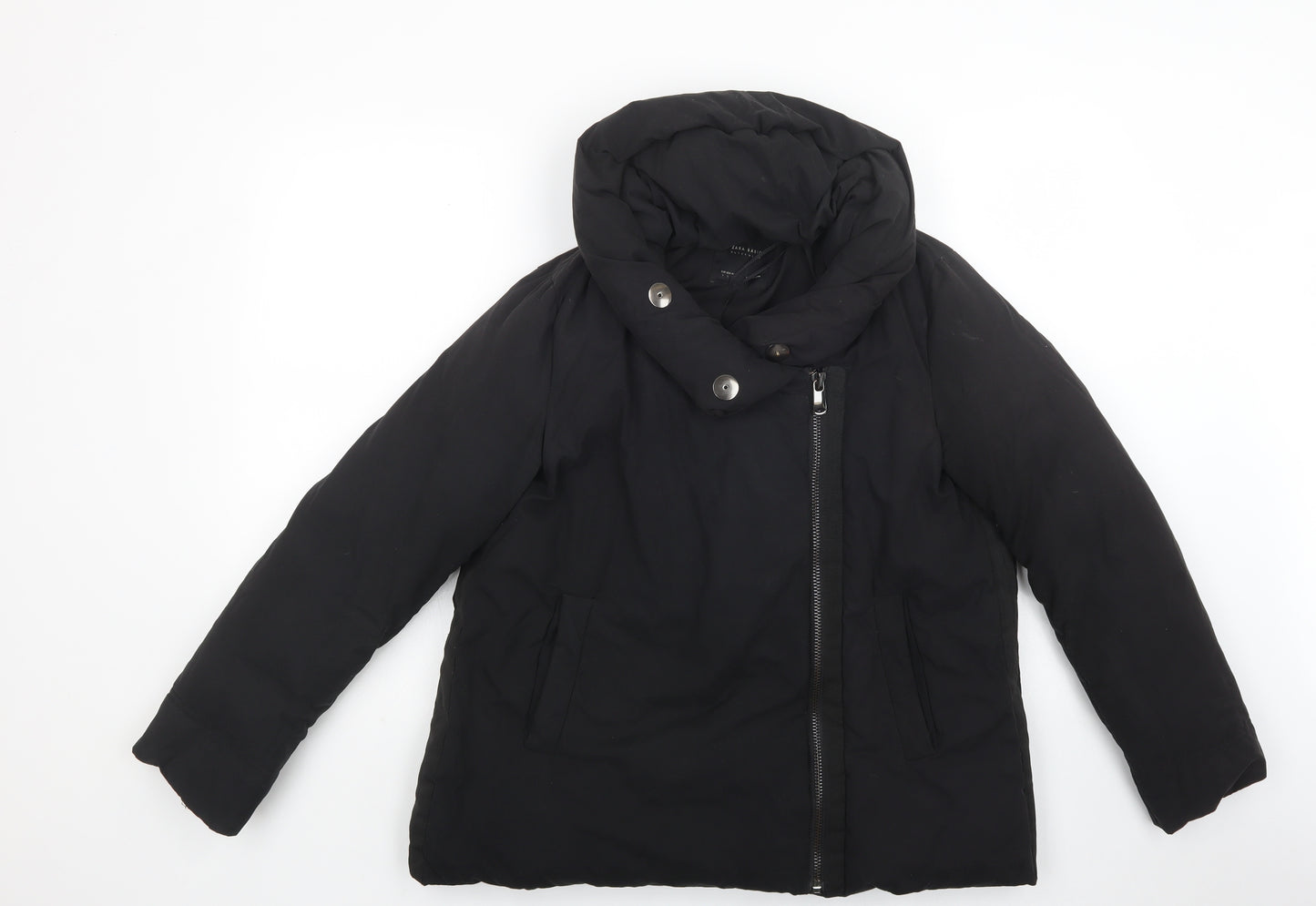 Zara Womens Black   Puffer Jacket Jacket Size L  Zip