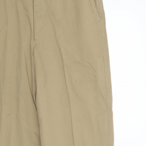 Remus Uomo Mens Beige  Cotton Chino Trousers Size 32 in L31 in Regular Button