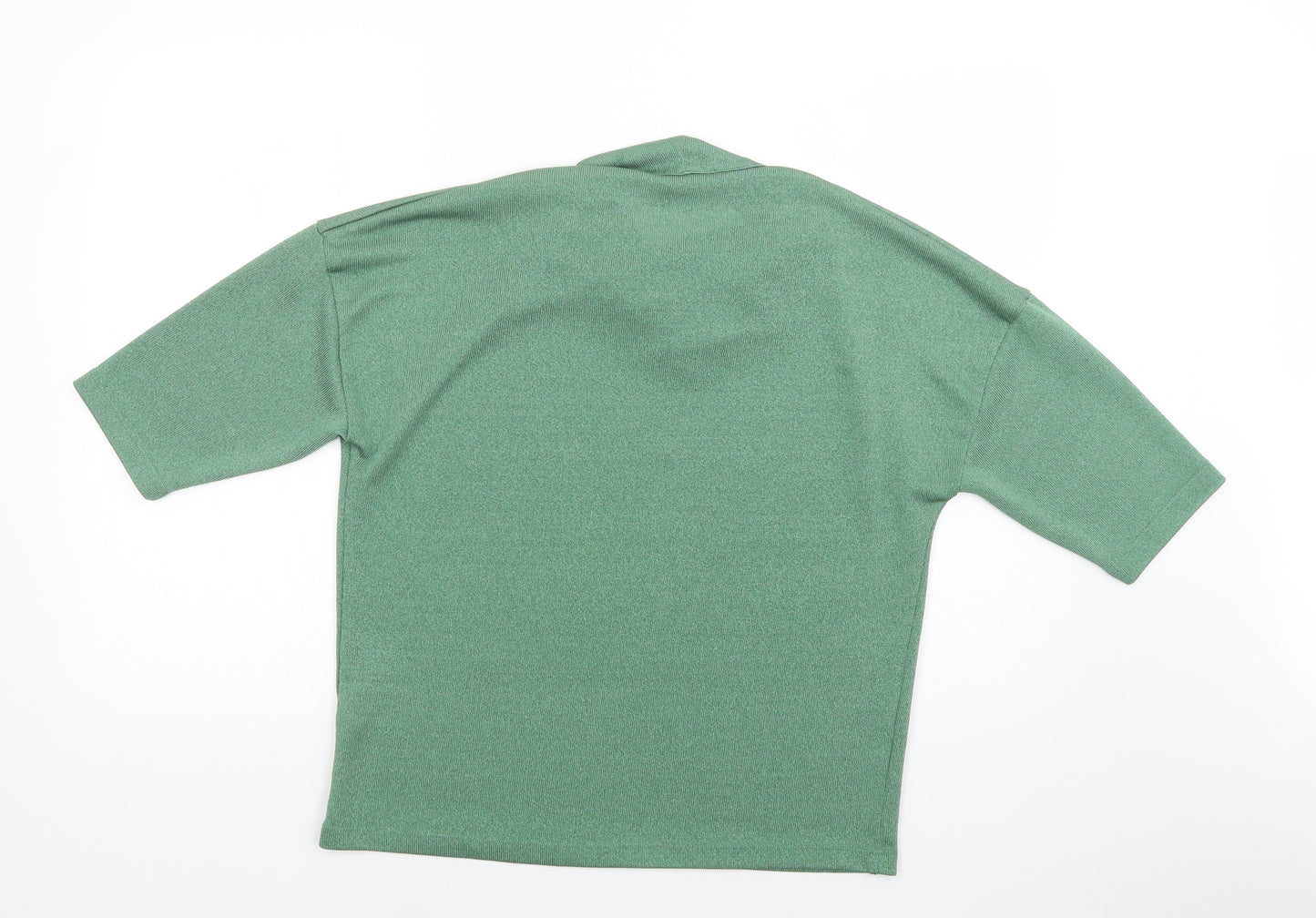 Gallery Womens Green Cowl Neck  Polyester Pullover Jumper Size 12