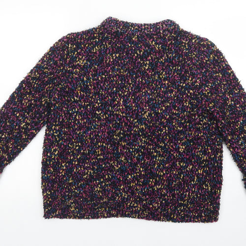 TU Womens Multicoloured Mock Neck  Polyester Pullover Jumper Size 14