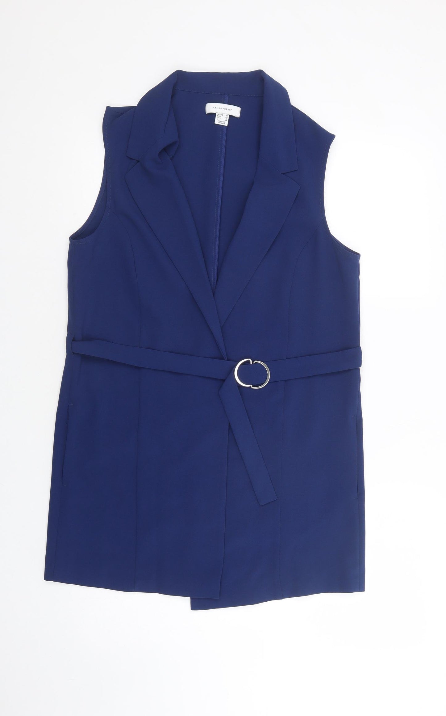 Atmosphere Womens Blue   Jacket Waistcoat Size 12  Buckle