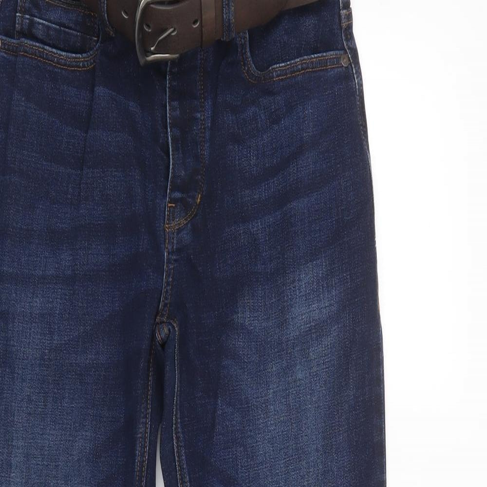 NEXT Mens Blue  Cotton Straight Jeans Size 30 in L29 in Regular Button