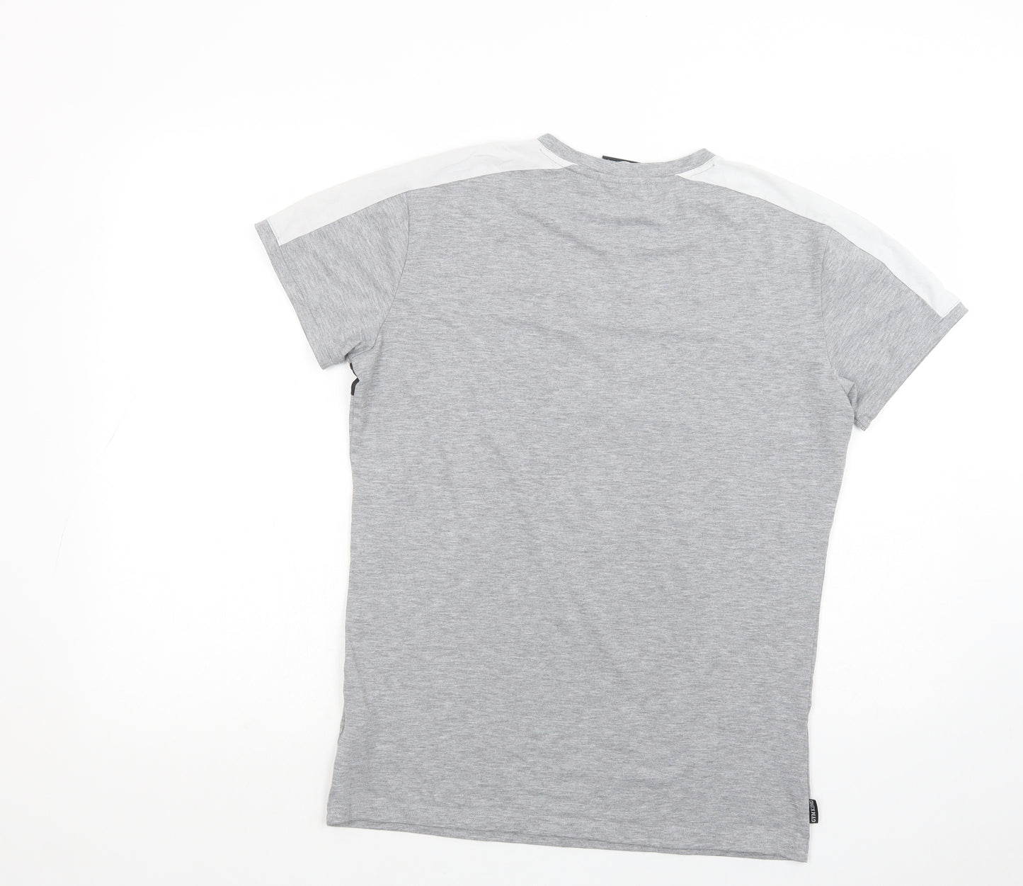 Gym King Mens Grey  Polyester  T-Shirt Size M Crew Neck