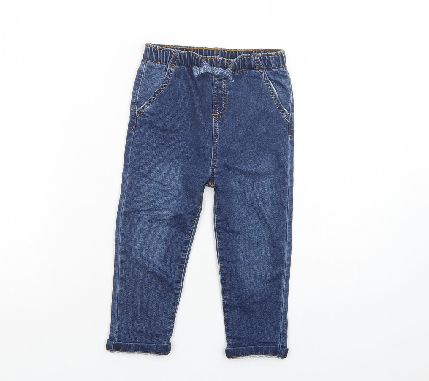 TU Baby Blue  Cotton Jogger Jeans Size 18-24 Months  Drawstring