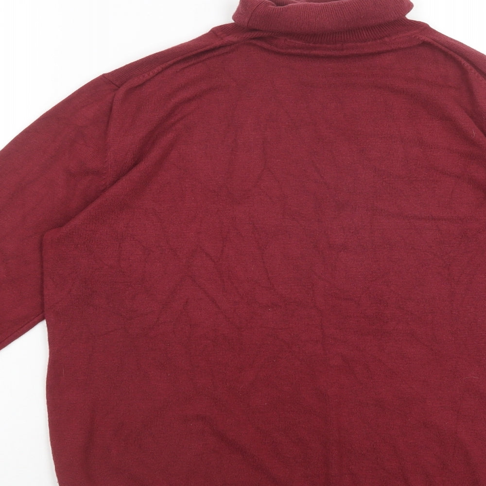 Dunnes Stores Womens Purple Roll Neck  Viscose Pullover Jumper Size L